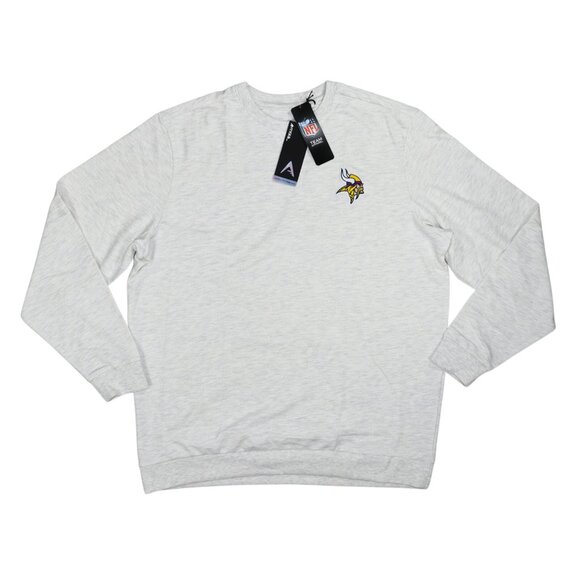 Minnesota Vikings NFL Football Antigua Crew Neck Lightweight Mens Sweatshirt NWT - Picture 1 of 2